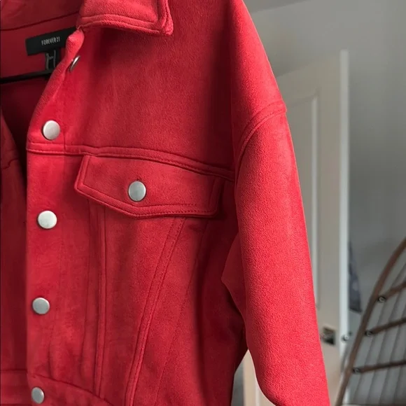 Red Cropped Jacket - Picture 2 of 5